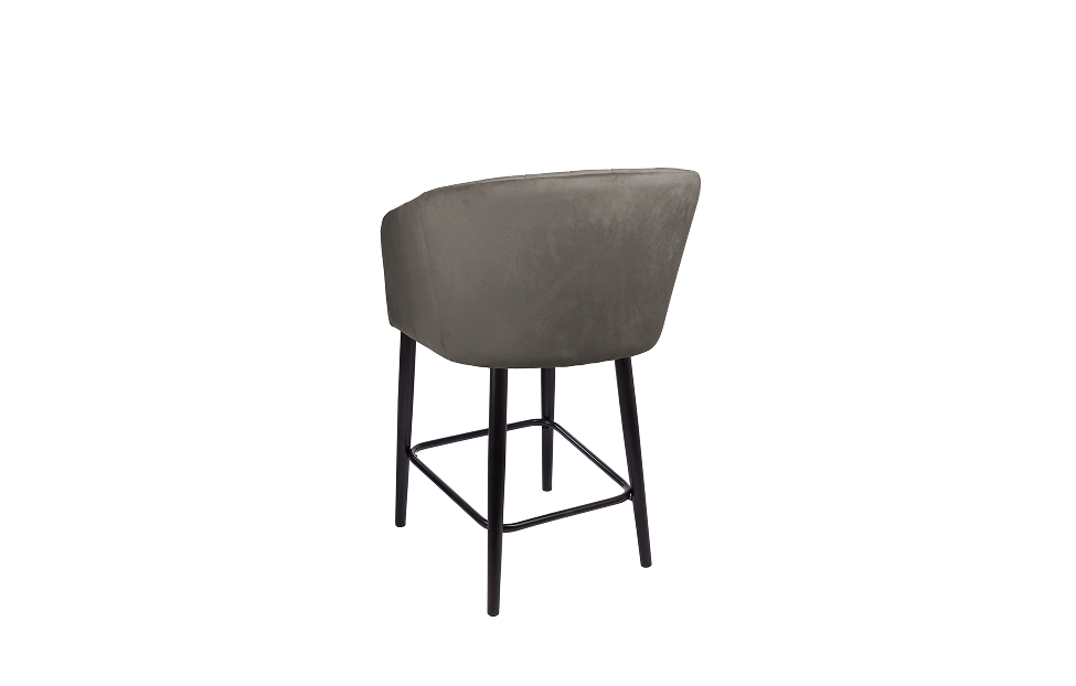 Барные стулья - изображение №4 "Кресло полубарное Леон графит / опоры черные"  на www.Angstrem-mebel.ru