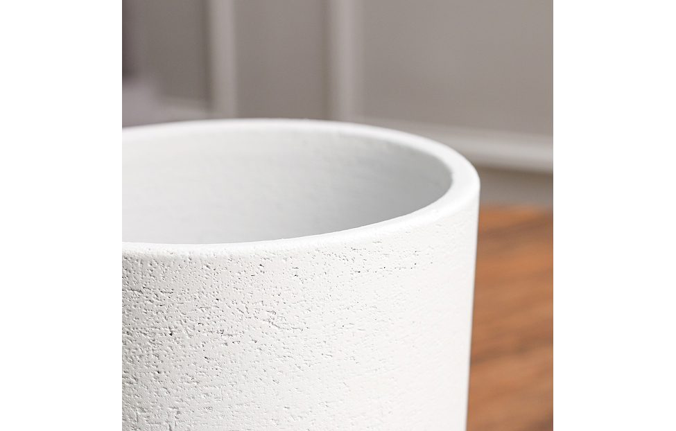 Декор - изображение №5 "Горшок цветочный "Цилиндр Ролл" бетон, белый, 4 л"  на www.Angstrem-mebel.ru